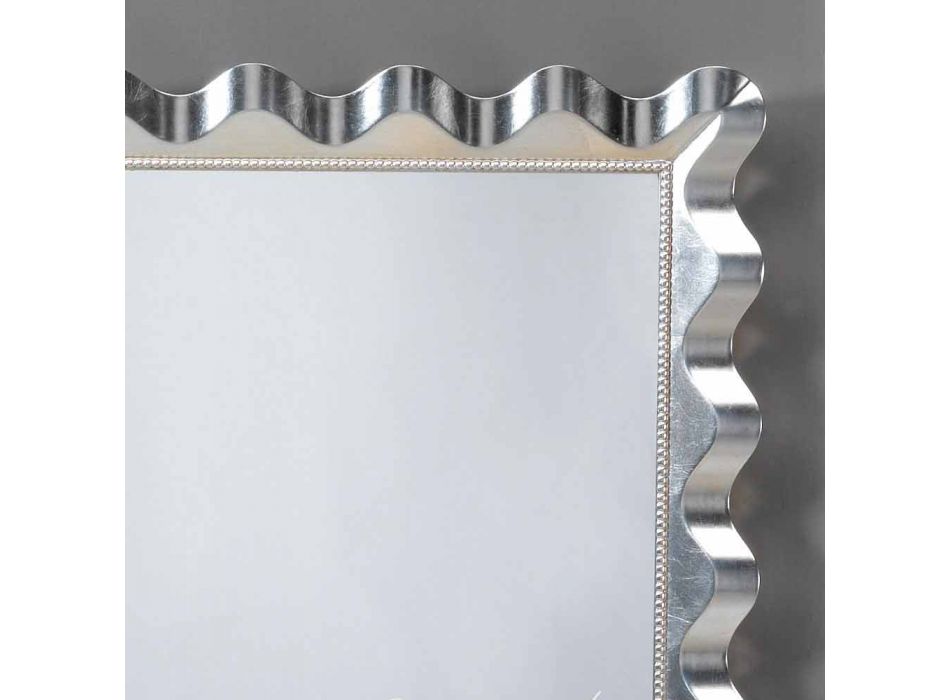 Miroir de mur design moderne décoré de perles Lane Viadurini