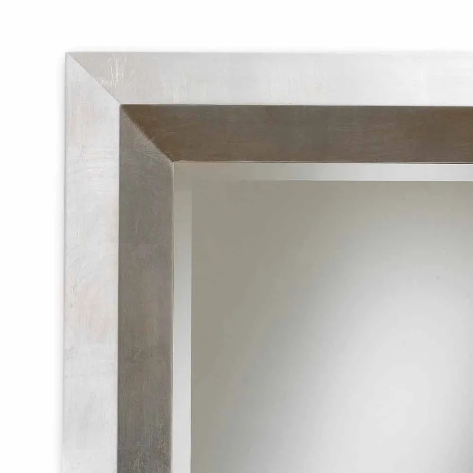 murale design miroir avec cadre en bois Lot Viadurini