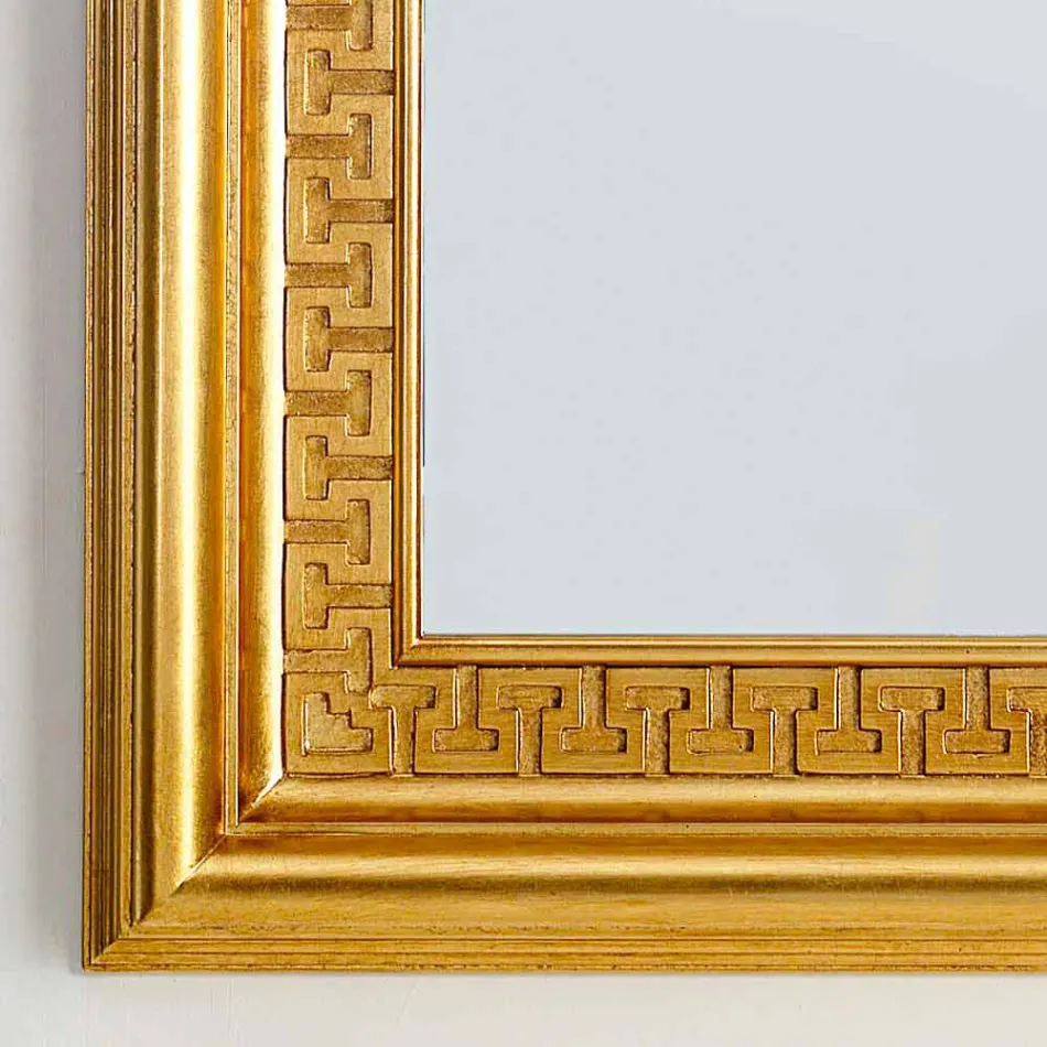 murale design miroir avec cadre en bois Viva, 96x132 cm Viadurini