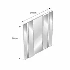 Miroir mural design moderne en verre et métal Made in Italy - Pallino Viadurini