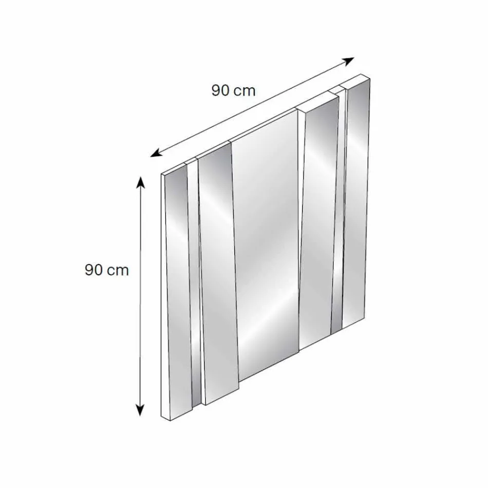 Miroir mural design moderne en verre et métal Made in Italy - Pallino Viadurini