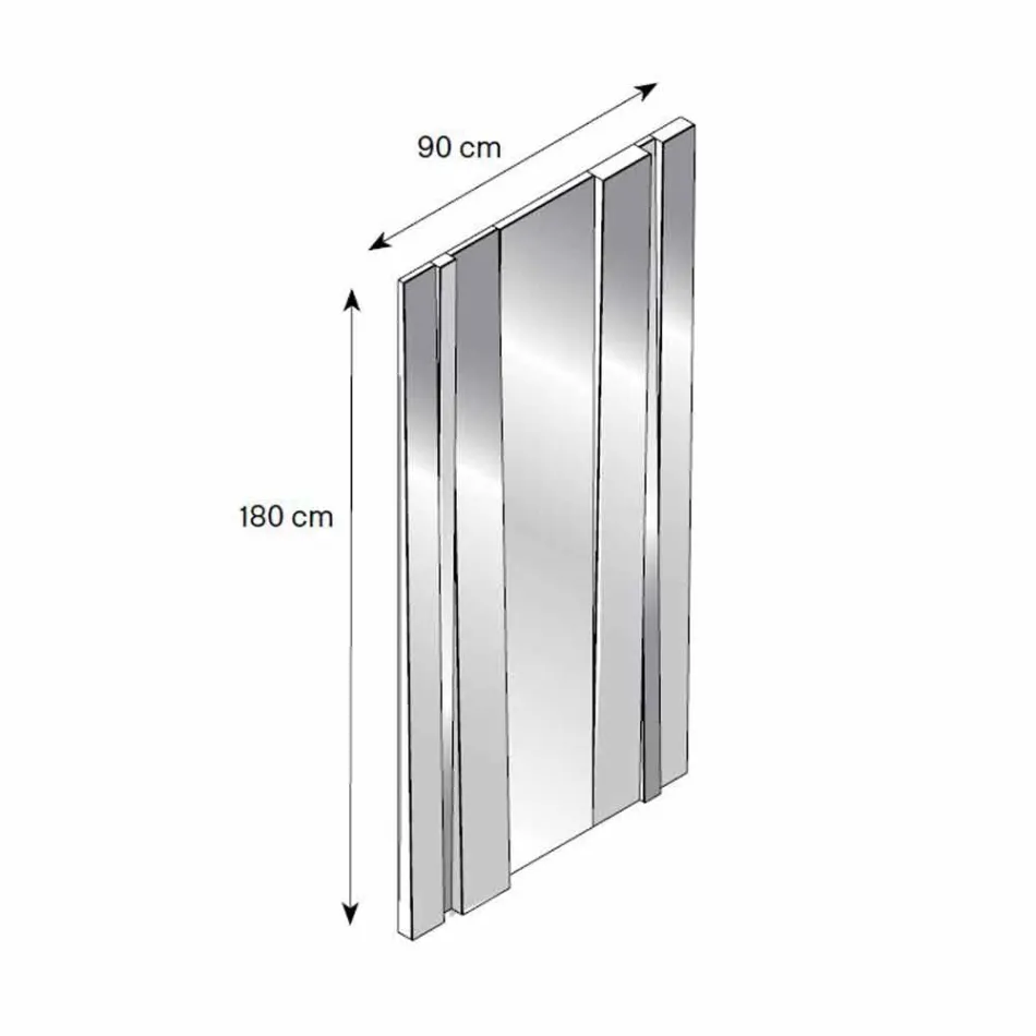 Miroir mural design moderne en verre et métal Made in Italy - Pallino Viadurini