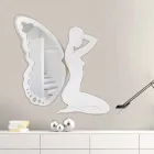 Miroir  Décoratif Mural Blanc design italien Trilli Bianca Viadurini