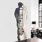 Miroir mural en MDF design moderne homme et femme à la main en forme Viadurini
