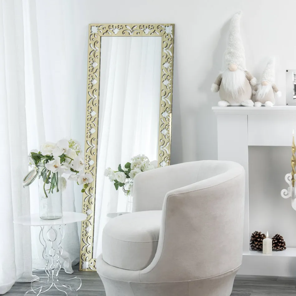 Miroir mural en plexiglas doré, argenté ou bronze avec cadre - Nectar Viadurini