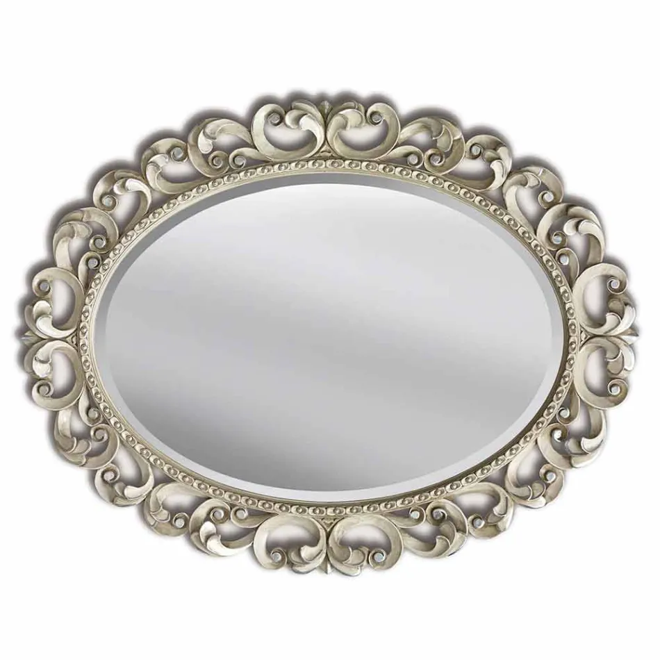 Miroir mural en sapin fait main moderne fabriqué en Italie Dario Viadurini