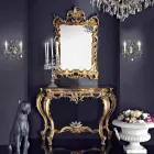 Miroir mural en bois et mdf fabriqué en Italie dessus de table console Andrea Viadurini