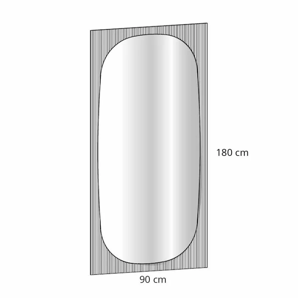 Miroir mural moderne avec miroir couleur bronze Made in Italy - Bandolero Viadurini