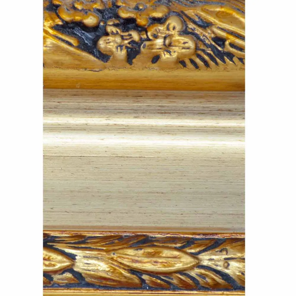 Miroir mural moderne en bois de sapin fabriqué en Italie Armando Viadurini