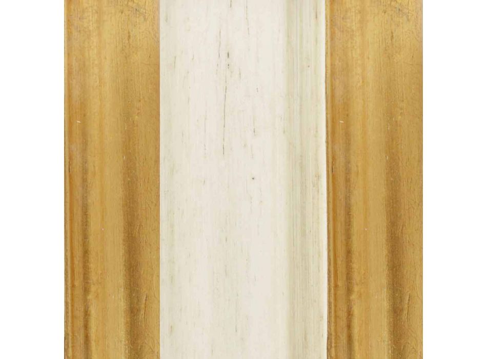 Miroir en bois de sapin avec piédestal fabriqué en Italie Jonni Viadurini