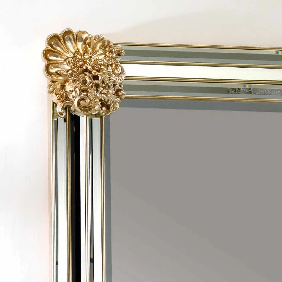 rez-de-Miroir / design mur, cadre bois Luti, 96x196 cm Viadurini