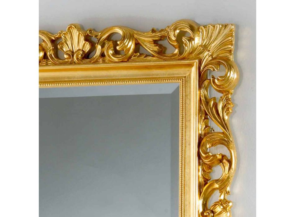 rez-de-Miroir / design mur avec finition à la feuille d'or Mata Viadurini