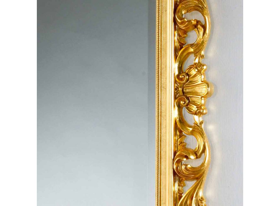 rez-de-Miroir / design mur avec finition à la feuille d'or Mata Viadurini