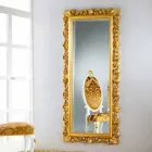 rez-de-Miroir / design mur avec finition à la feuille d'or Mata Viadurini