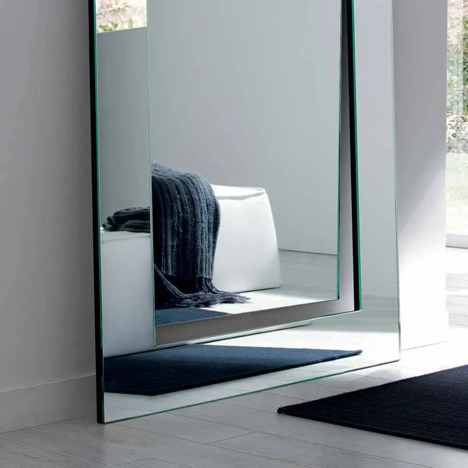 Miroir rectangulaire au sol de design moderne Made in Italy - Salamina Viadurini