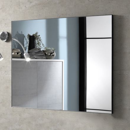 Miroir en fil de fer poli avec cadre recouvert fabriqué en Italie - Want Viadurini