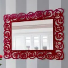 Grand miroir mural moderne en plexiglas rouge - Rosalinda Viadurini
