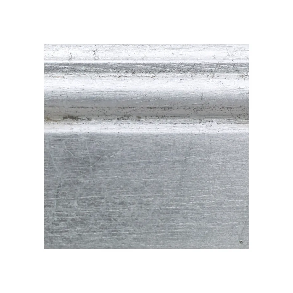 Miroir en feuille d'argent et miroir au sol fabriqué en Italie - Rongo Viadurini