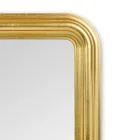 Miroir en bois décoré à la main en feuille d'or fabriqué en Italie - Navona Viadurini