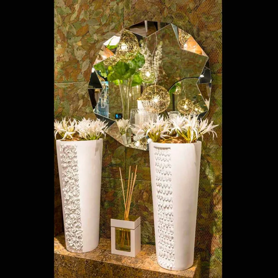 Miroir mur moderne en trois dimensions de conception de diamant Viadurini