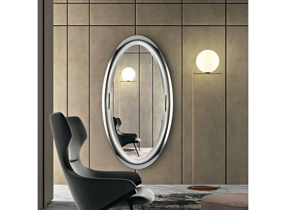 Miroir moderne en finition cristal miroir fabriqué en Italie - Stilla Viadurini