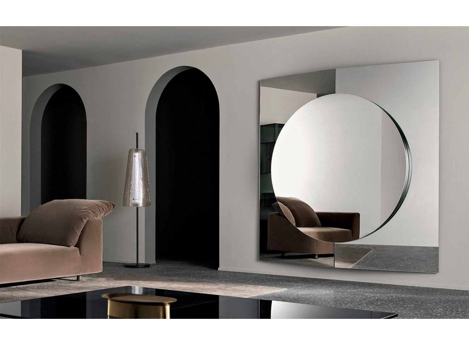 Miroir mural design moderne composé de 3 panneaux fabriqués en Italie - Bristol Viadurini