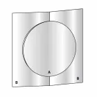 Miroir mural design moderne composé de 3 panneaux fabriqués en Italie - Bristol Viadurini