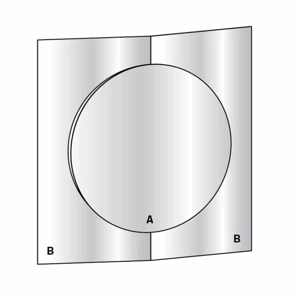 Miroir mural design moderne composé de 3 panneaux fabriqués en Italie - Bristol Viadurini