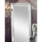 Miroir mural rectangulaire en bois de sapin fabriqué en Italie Achille Viadurini