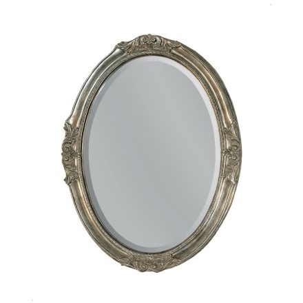 Miroir ovale avec miroir au sol fabriqué en Italie - Avus Viadurini