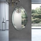 Miroir Design Ovale en Finition Cristal Miroir Fabriqué en Italie - Eclisse Viadurini