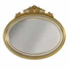 Miroir mural en résine de frise et bois de sapin fabriqué en Italie Alberto Viadurini