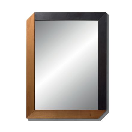 Miroir rectangulaire avec cadre en bois de design Made in Italy - Cira Viadurini