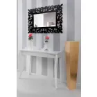 Grand Miroir Mural Rectangulaire Design Moderne en Bois Noir - Manola Viadurini
