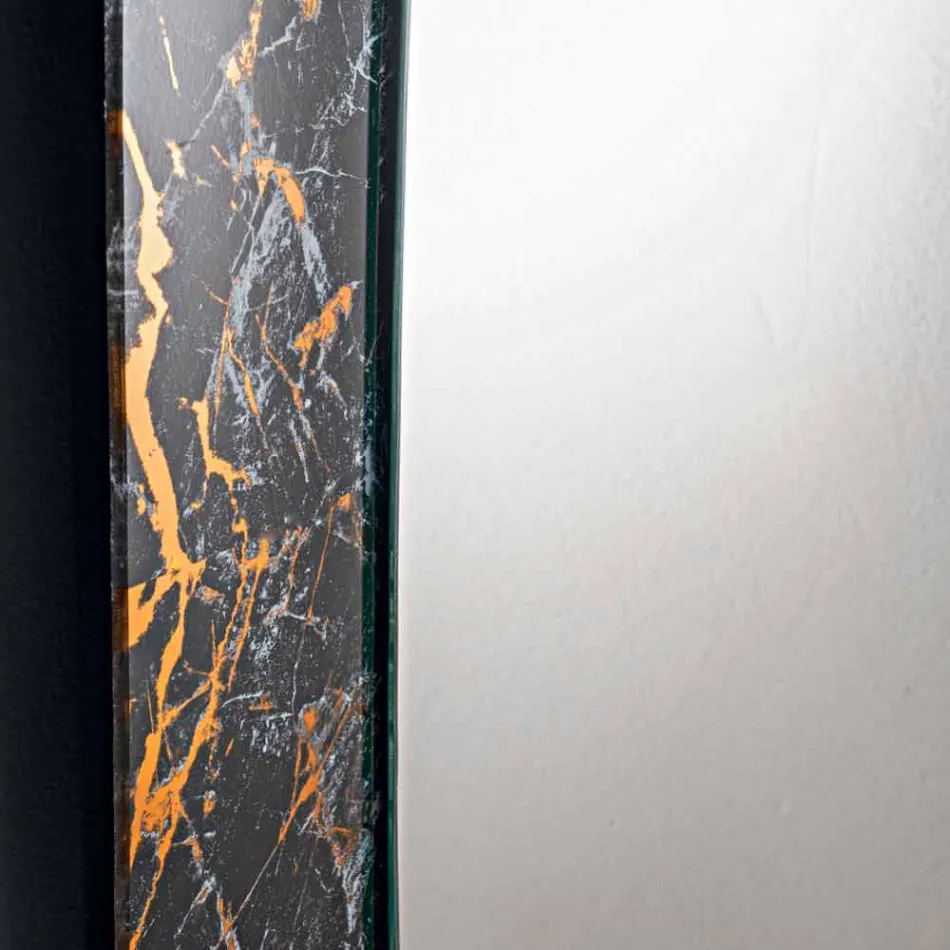 Miroir design rectangulaire avec cadre en verre fabriqué en Italie - Eclisse Viadurini