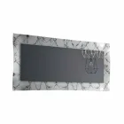 Miroir design rectangulaire avec cadre en verre fabriqué en Italie - Eclisse Viadurini
