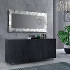 Miroir design rectangulaire avec cadre en verre fabriqué en Italie - Eclisse Viadurini