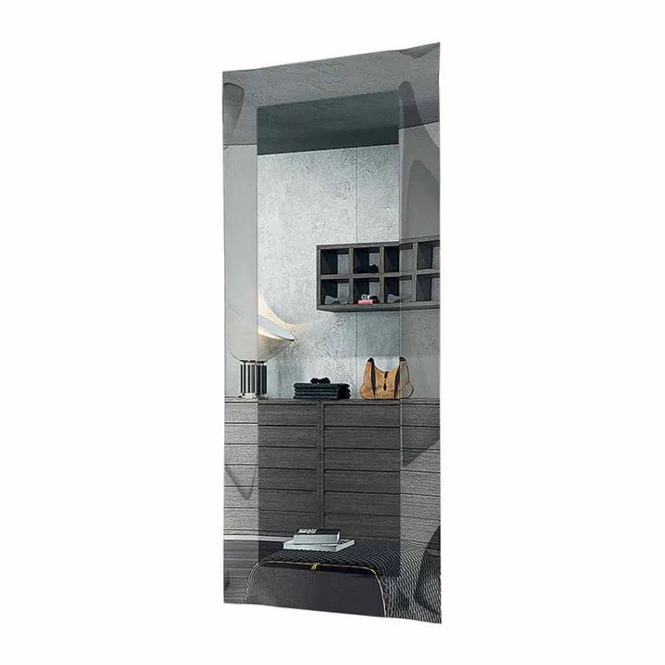 Miroir design rectangulaire avec cadre en verre fabriqué en Italie - Eclisse Viadurini