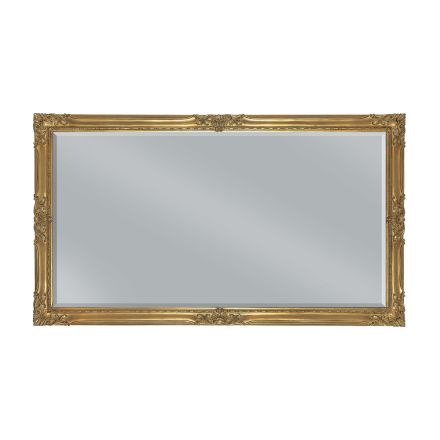 Miroir rectangulaire en feuille d'or avec miroir au sol fabriqué en Italie - Pele Viadurini