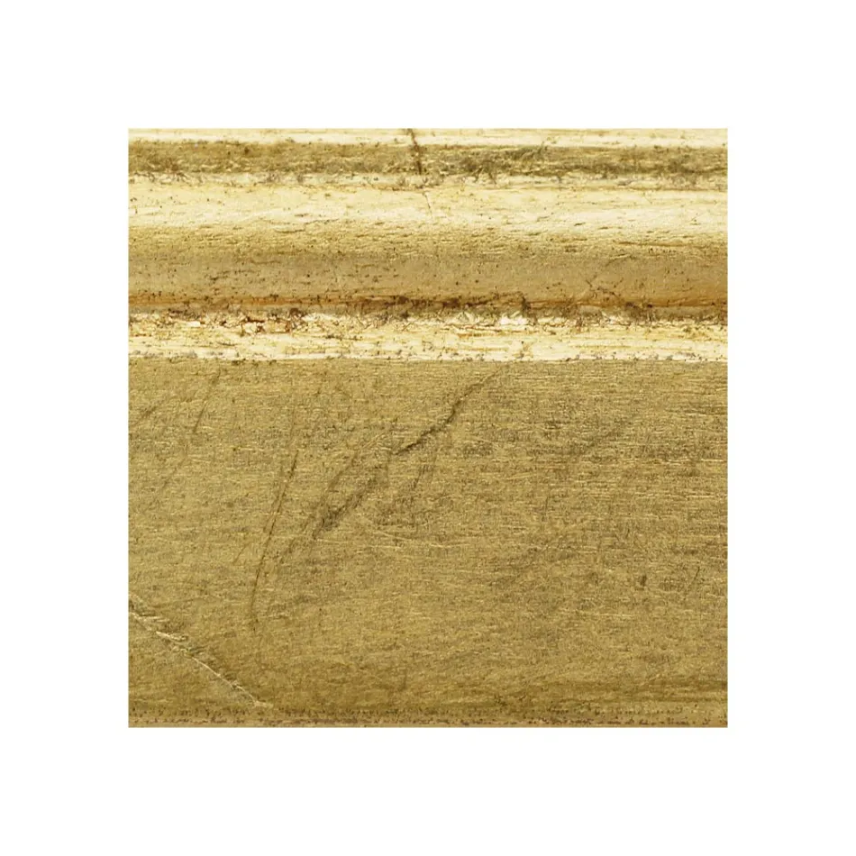 Miroir rectangulaire en feuille d'or et miroir au sol fabriqué en Italie - Rangi Viadurini