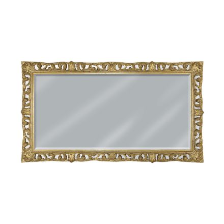 Miroir rectangulaire en feuille d'or et miroir au sol fabriqué en Italie - Rangi Viadurini