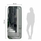 Miroir rectangulaire long avec cadre effet cristal fabriqué en Italie - Loop Viadurini