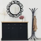 Miroir rond à motif ajouré fabriqué en Italie - Ferona Viadurini