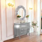 Miroir rond à motif ajouré fabriqué en Italie - Ferona Viadurini