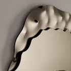 Miroir de forme avec insert en verre moucheté, fabriqué en Italie - Amata Viadurini