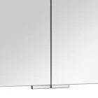 Miroir 2 portes avec contenant en aluminium argenté et détails chromés - Maxi Viadurini