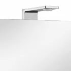 Miroir 2 portes avec contenant en aluminium argenté et détails chromés - Maxi Viadurini