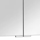 Miroir 2 portes avec contenant en aluminium argenté et détails chromés - Maxi Viadurini