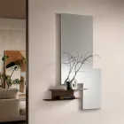 Miroir mural à bords polis et cadre en ABS, fabriqué en Italie - Evora Viadurini