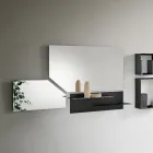 Miroir mural à bords polis et cadre en ABS, fabriqué en Italie - Evora Viadurini